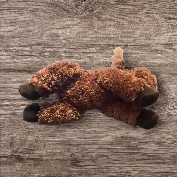 NEW Aurora Kids World Laying Moose Plush Stuffed Animal Toy Brown Tan Antlers - Picture 10 of 16